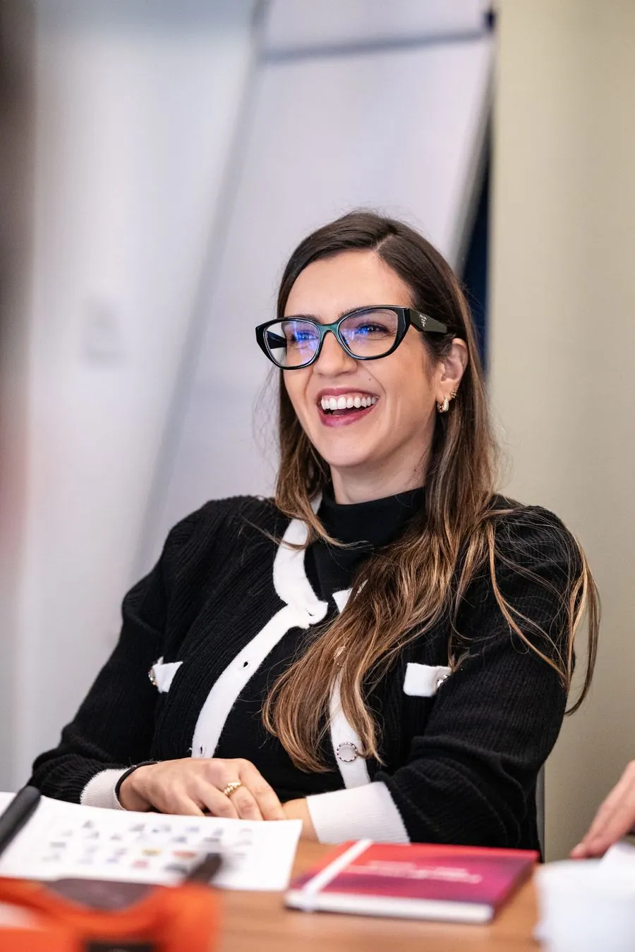 Aluna durante a aula